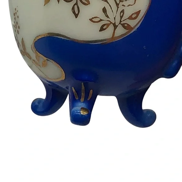 Japan demitasse Blue and Gold Floral Teacup Set - Picture 10 of 16